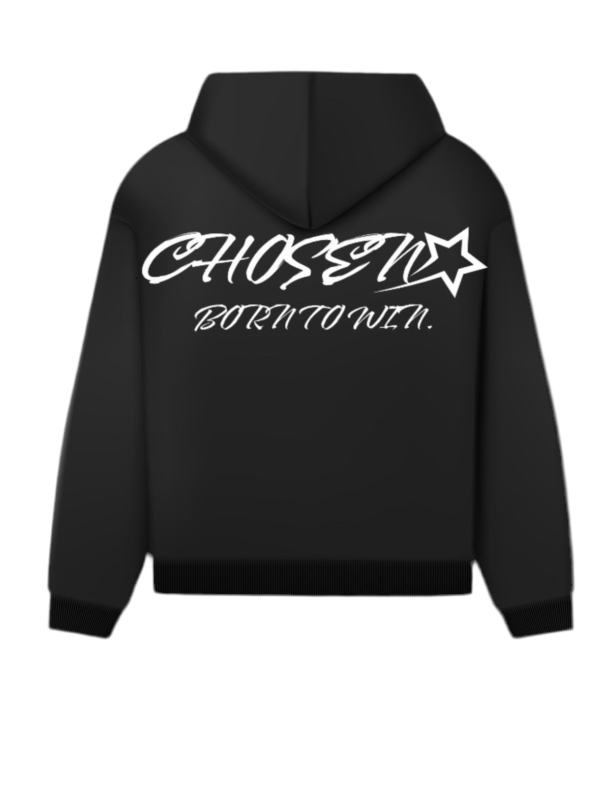 CHOSEN WHITE & BLACK HOODIE (black)