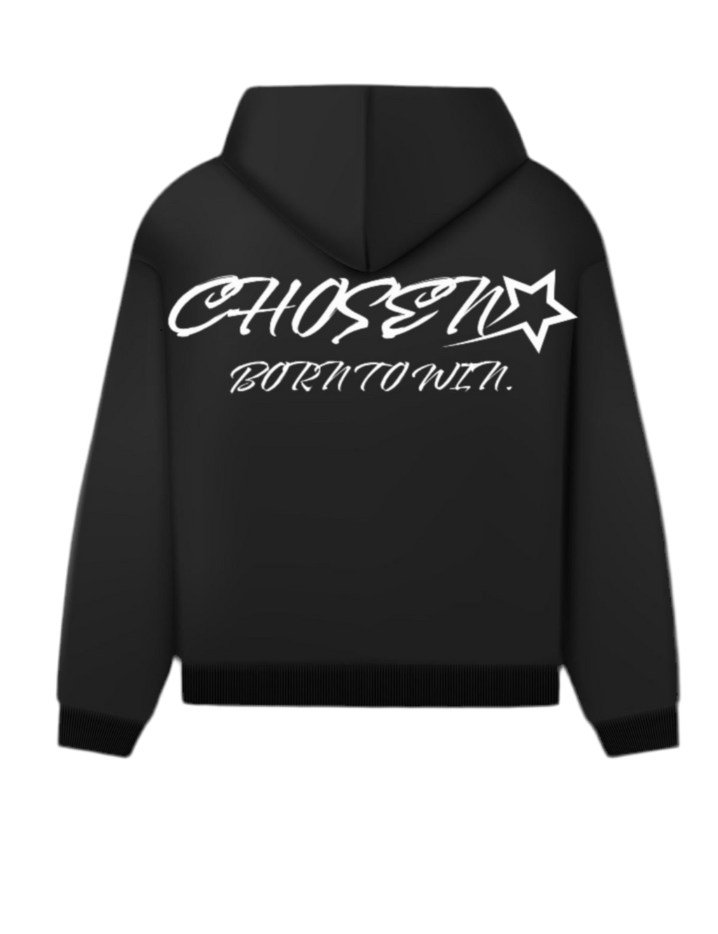 CHOSEN WHITE & BLACK HOODIE (black)